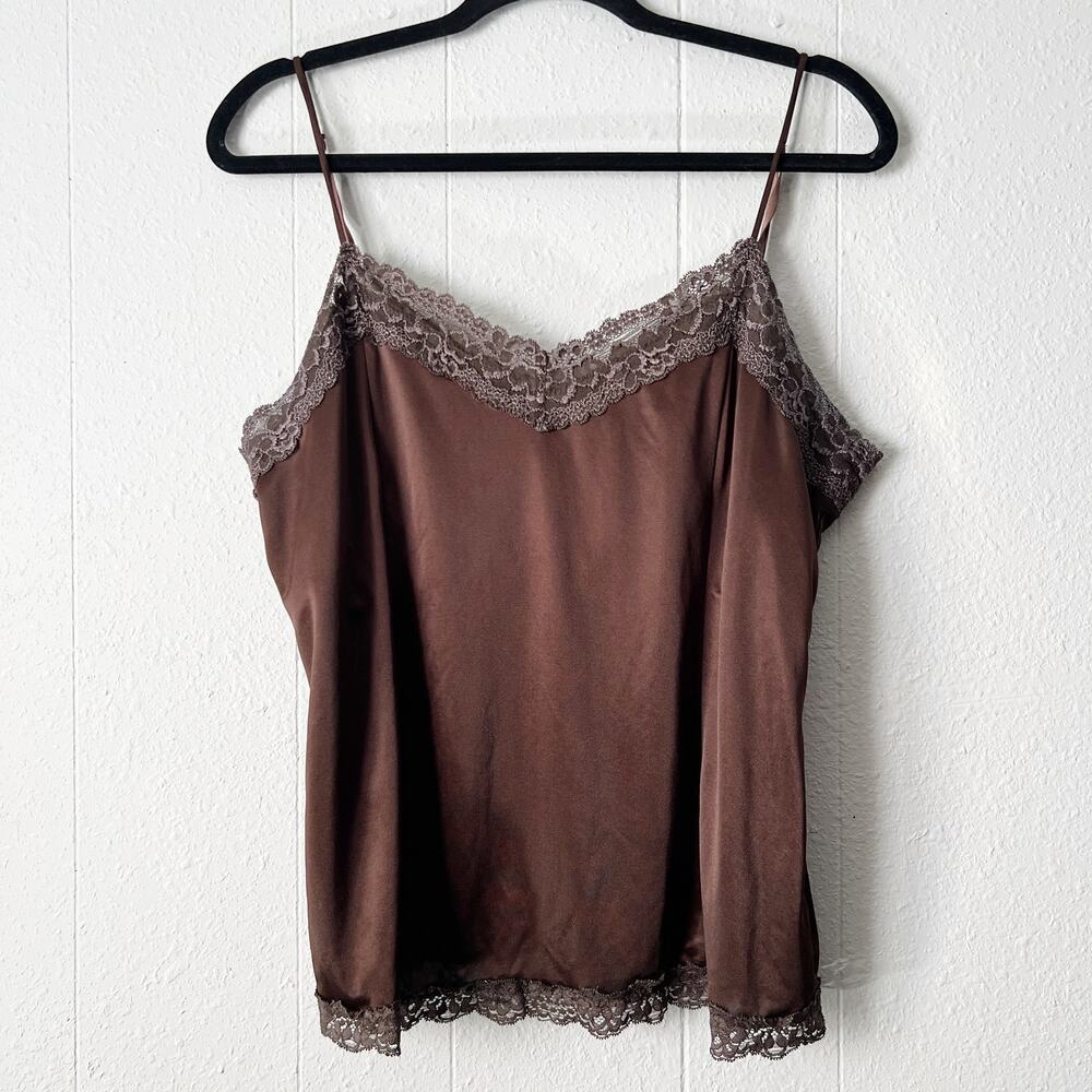 Worthington Vintage Y2K Lace Tank Top Womens XL Fairy Grunge Dainty Coquette